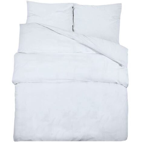 vidaXL Set Copripiumino Bianco 140x200 cm in Microfibra Leggera