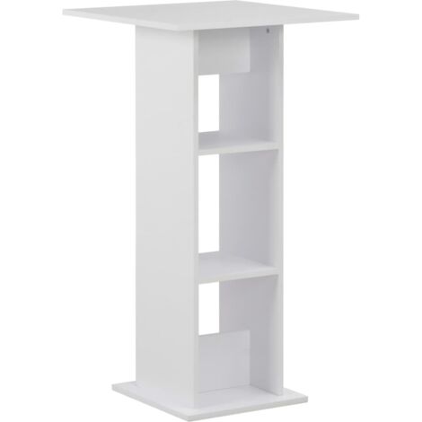 vidaXL Tavolo da Bar Bianco 60x60x110 cm