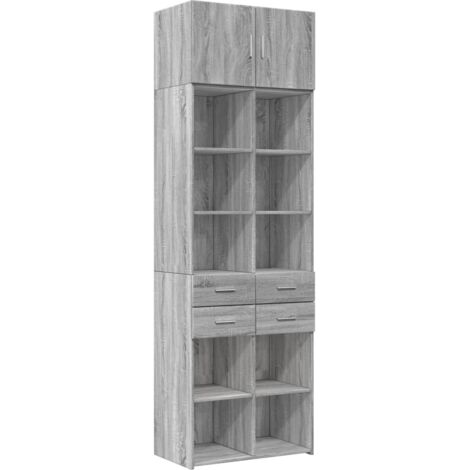 vidaXL Armadietto Grigio Sonoma 70x42,5x225 cm in Truciolato