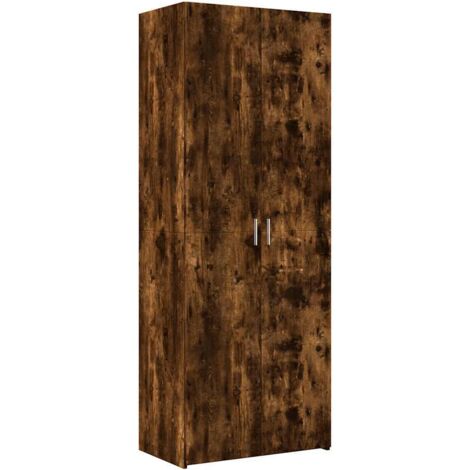 vidaXL Credenza Rovere Fumo 70x42,5x185 cm in Legno Multistrato