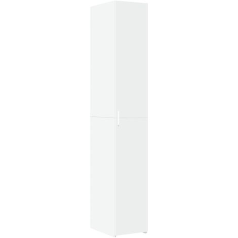 vidaXL Credenza Bianca 30x42,5x185 cm in Legno Multistrato