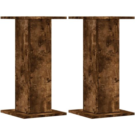 vidaXL Supporti per Piante 2 pz Rovere Fumo 30x30x60 cm in Truciolato (1/5)