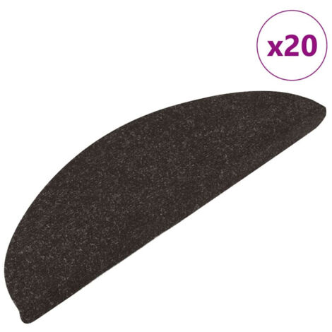 Tappetini Autoadesivi per Scale 20 pz Neri 65x22,5x3,5 cm vidaXL