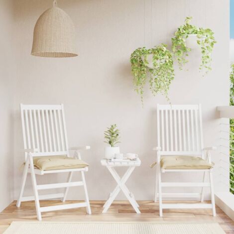 Cuscini per Sedia 2 pz Beige 40x40x7 cm in Tessuto Oxford vidaXL (1/5)