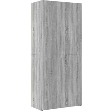 vidaXL Credenza Grigio Sonoma 80x42,5x185 cm in Legno Multistrato (1/5)