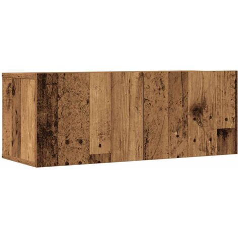 vidaXL Set Mobile TV 5 pz Montato a Parete Legno Antico in Truciolato (1/5)