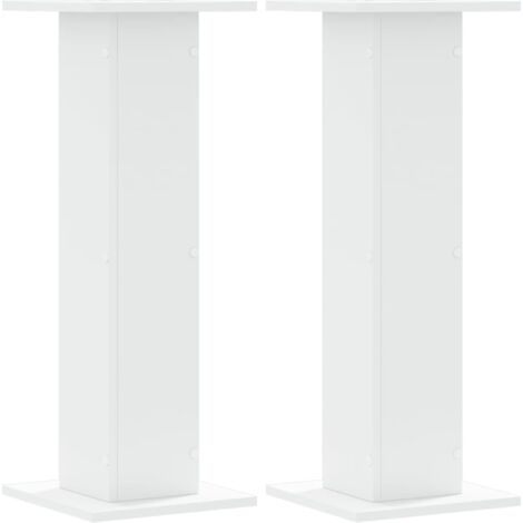 vidaXL Supporti per Piante 2 pz Bianchi 30x30x80 cm Legno Multistrato