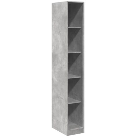 vidaXL Armadio Grigio Cemento 30x50x200 cm in Legno tecnico