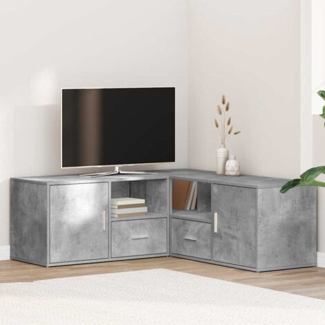 vidaXL Mobile Angolare Grigio Cemento 200x40x45 cm in Truciolato