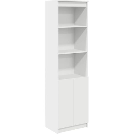vidaXL Credenza Bianca 50x35x180 cm in Legno Multistrato
