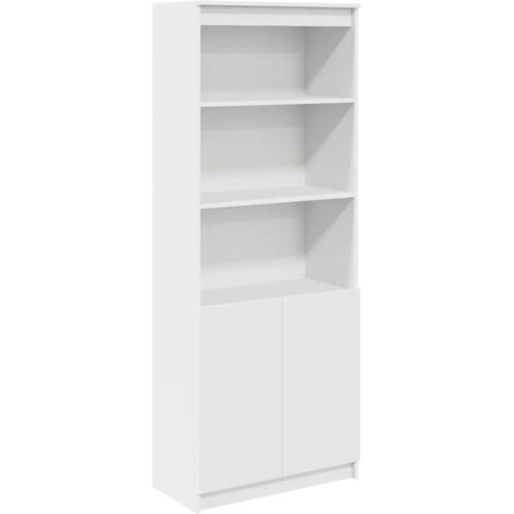 Credenza Bianca 70x35x180 cm in Legno Multistrato vidaXL