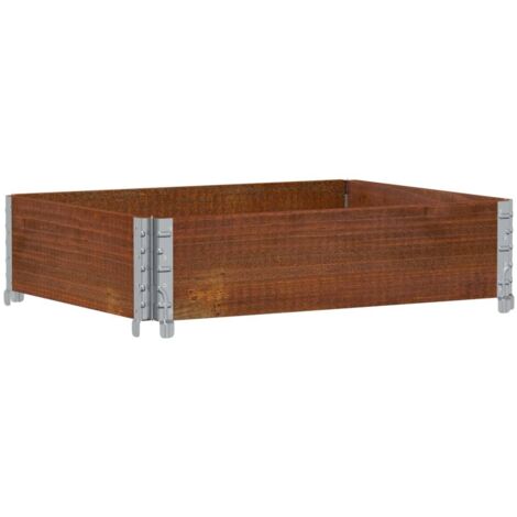 Paretale per Pallet Marrone 80x60 cm in Legno Massello di Pino vidaXL