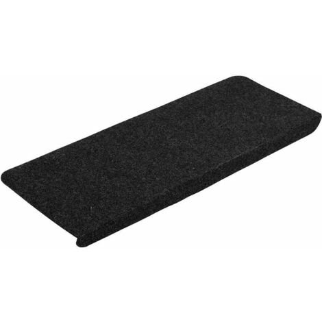 vidaXL Tappetini Autoadesivi per Scale 30 pz Neri 65x24,5x3,5 cm