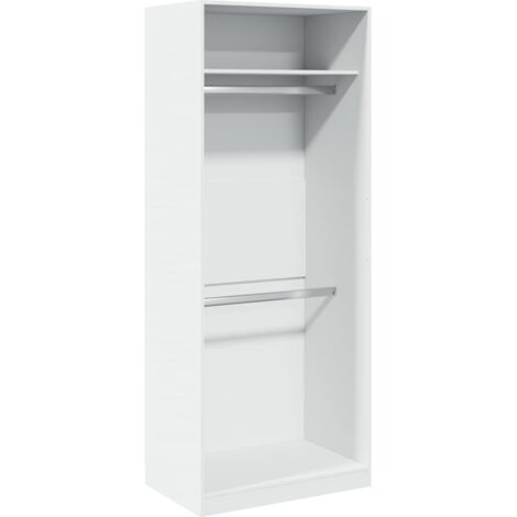 vidaXL Armadio Bianco 80x50x200 cm in Legno Multistrato