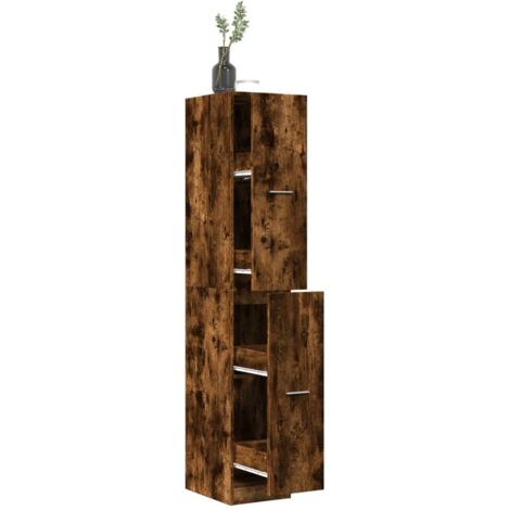 vidaXL Armadietto da Farmacia Rovere Fumo 30x41x174,5 cm in Truciolato