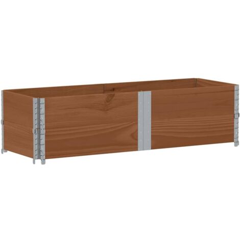 Paretali per Pallet 2pz Marroni 150x50cm Legno Massello di Pino vidaXL