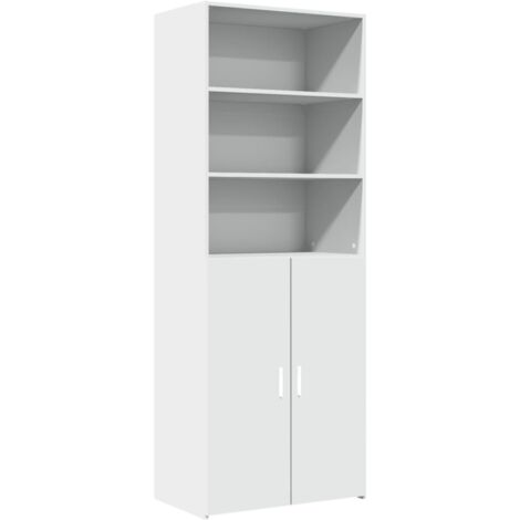 Credenza Bianca 70x42,5x185 cm in Legno Multistrato vidaXL