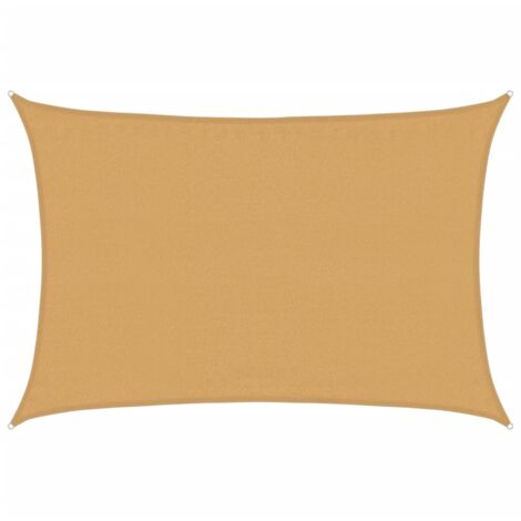 Vela Parasole 160 g/m² Rettangolare Sabbia 3,5x5 m in HDPE vidaXL