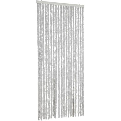 Tenda Antimosche Grigia 56x185 cm in Ciniglia vidaXL