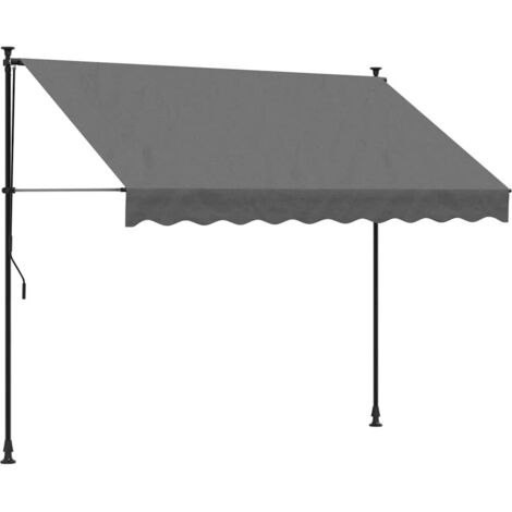 vidaXL Tenda da Sole Retrattile Antracite 250x150 cm Tessuto e