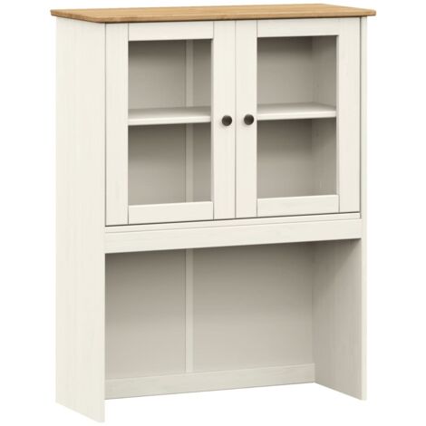 vidaXL Piano Comò VIGO Bianco 78x30x100 cm in Legno Massello di Pino