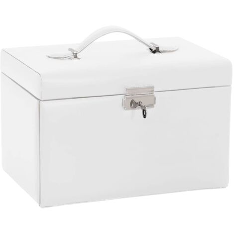 vidaXL Portagioie a 3 Strati con Specchio Bloccabile 26x18x17,5 cm