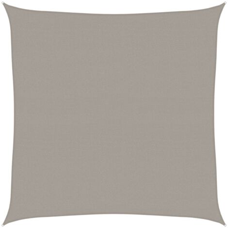 Vela Parasole 160 g/m² Quadrata Grigio Chiaro 6x6 m in HDPE vidaXL