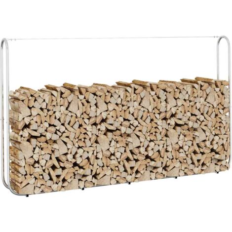 Rastrelliera per Legna 250x25x150 cm in Acciaio Zincato vidaXL