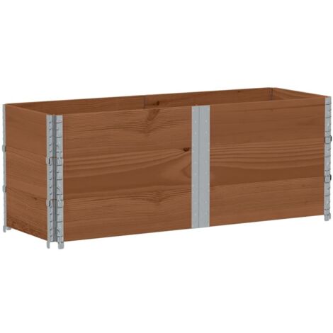 Paretali per Pallet 3pz Marroni 150x50cm Legno Massello di Pino vidaXL