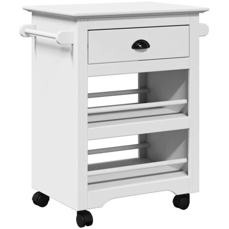 vidaXL Carrello da Cucina BODO Bianco 67,5x45x80 cm