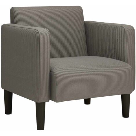 vidaXL Divano Sedia con Braccioli Grigio Chiaro 54 cm Tessuto a Coste