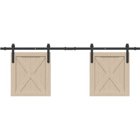 vidaXL Kit Anta Scorrevole per Armadio 152 cm in Acciaio al