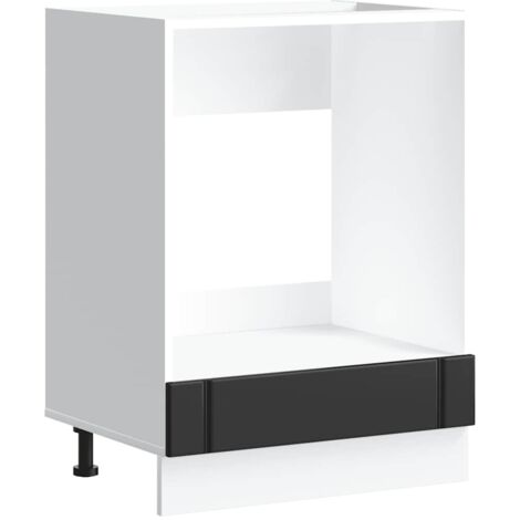vidaXL Armadio Forno Lucca Nero in Legno Multistrato