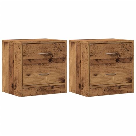 vidaXL Comodini Legno Antico 2 pz 40x30x40 cm in Legno Multistrato