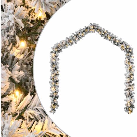 vidaXL Ghirlanda Natalizia con Luci a LED 10 m in PVC Verde