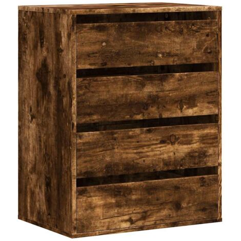 vidaXL Cassettiera Angolare Rovere Fumo 60x41x76cm Legno Multistrato