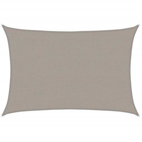 Vela Parasole 160 g/m² Rettangolare Grigio Chiaro 4x5 m in HDPE vidaXL