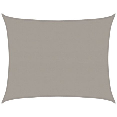 Vela Parasole 160 g/m² Rettangolare Grigio Chiaro 6x7 m in HDPE vidaXL