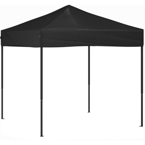 vidaXL Tenda per Feste Pieghevole Nera 2x2 m