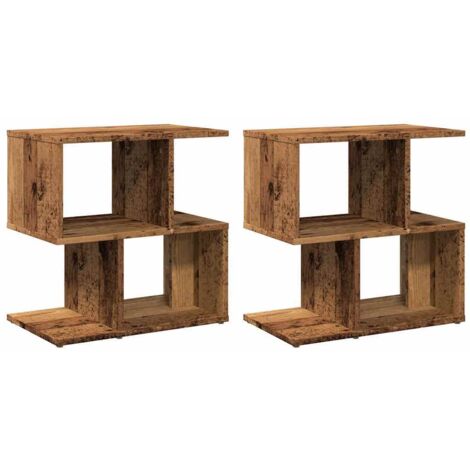 vidaXL Comodini 2 pz in Legno Vecchio 50x30x51,5 cm Legno Multistrato