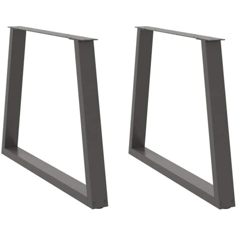 vidaXL Gambe per tavolo da pranzo a forma di V 2 pz Antracite 100x(72-73,3) cm Acciaio