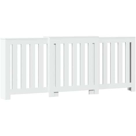 vidaXL Copertura Termosifone Bianca 205x21,5x83,5 cm Legno Multistrato