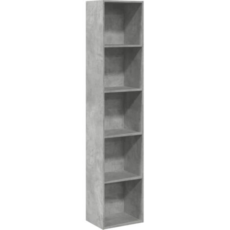 vidaXL Libreria Grigio Cemento 40x30x189 cm in Legno Multistrato