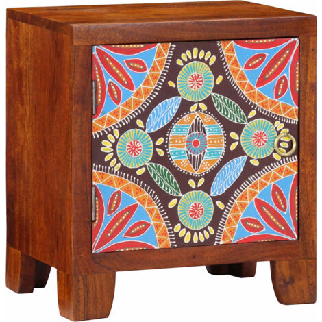 VidaXL Mobile TV In Legno Massello Di Acacia 118x30x40 Cm, Con 2 Ante E 2 Ripiani, Stile Rustico, Per Salotto