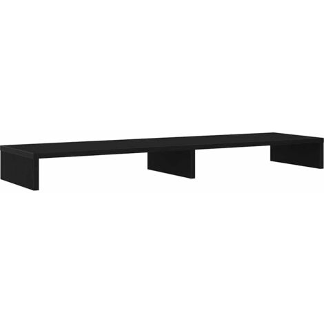 vidaXL Supporto per Monitor Rovere Nero 100x27x10cm in Legno di Pino