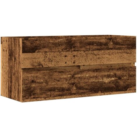 vidaXL Mobile Lavabo Legno Antico 100x38,5x45 cm in Legno Multistrato