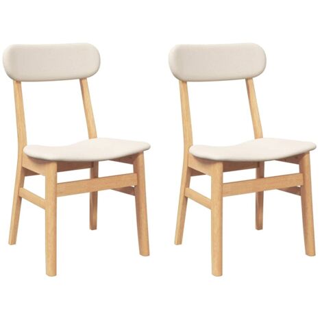 vidaXL Sedie da Pranzo con Cuscini 2 pz in Legno Massello di