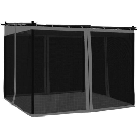 vidaXL Gazebo con Pareti in Rete Antracite 3x3 m in Acciaio (1/5)