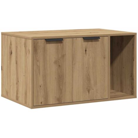 vidaXL Recinto Lettiera Rovere Artigianale 80x50x45 cm in Truciolato