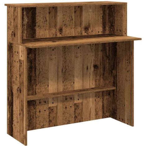 vidaXL Banco Reception Legno Antico 100x50x103,5 cm Legno Multistrato